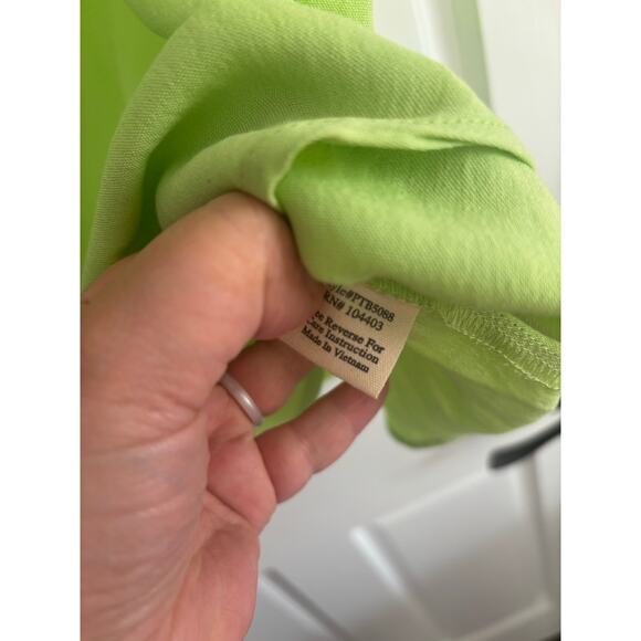 Perch by Blu Pepper Women’s Top 2XL Lime Green NWT Button Front Tunic Blou - Picture 4 of 6